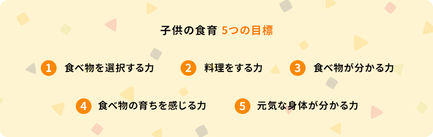 子供の食育 5つの目標