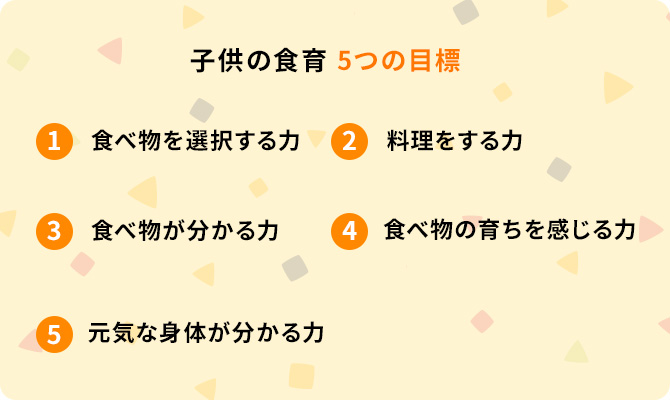 子供の食育 5つの目標